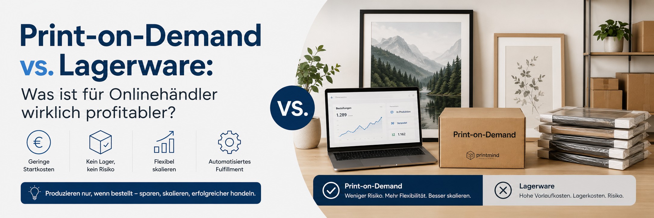Print-on-Demand vs. Lagerware: Was ist profitabler?